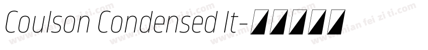 Coulson Condensed It字体转换